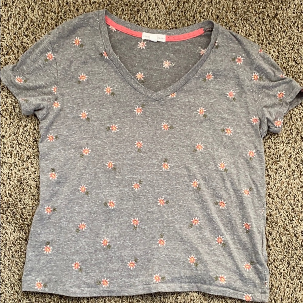 floral embroidered shirt